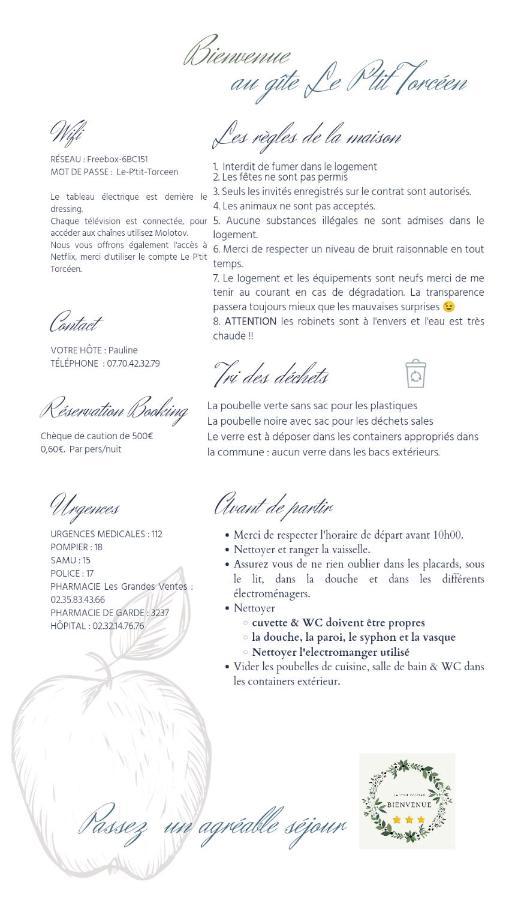 Torcy-le-Petit Le P'Tit Torceen Proche De Dieppe Par Com'En Normandie מראה חיצוני תמונה